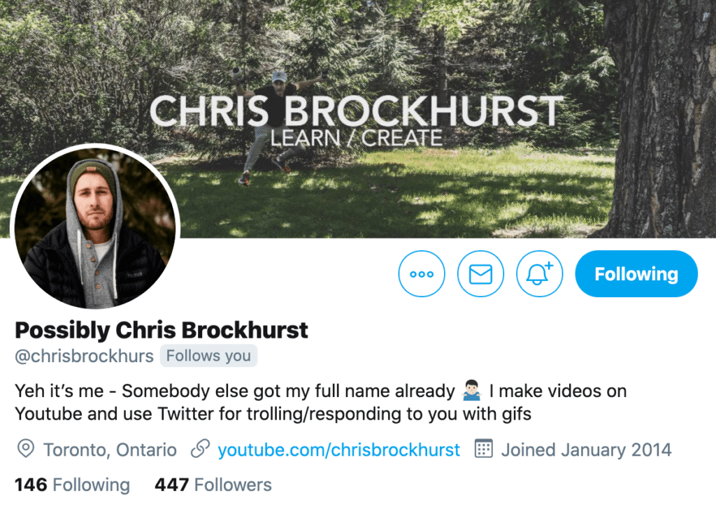 Chris Brockhurst Twitter